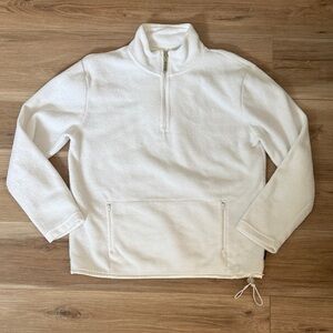 Y2K New York & Company White Half-Zip Women's Fleece Shirt